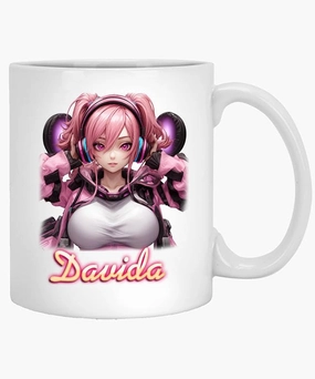 Personalized Game Mug, Custom Video Game Name Davida 11oz White Mug Gift, Anniversary Gift for Wife, Girlfriend, Gift for Game, Teenage Girl Gifts, Gifts for Her 230145
