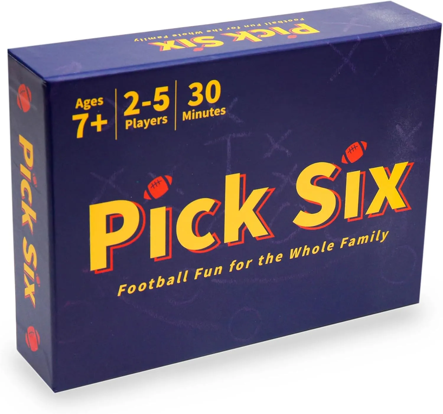 Pick Six - Football Fun in a Box! Strategic Card Game for Boys, Girls, Kids, and Families who Love Football. Great for Parties, Game Night, Tailgates, and Birthdays. 2-5 Players, Ages 7 .