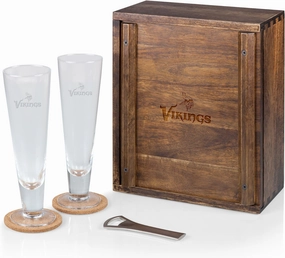 PICNIC TIME NFL Minnesota Vikings Pilsner Craft Beer Set with 2 Beer Glasses - Gift for Beer Lovers
