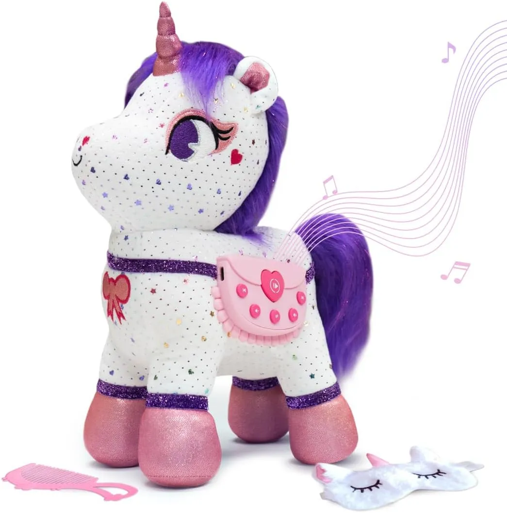 PlayShifu Singing & Talking Unicorn Friend for Ages 3  - ZeeZee The Smart Storyteller | Soft and Cuddly Plush | Unlimited Content | Rhymes | Stories | Lullabies | Pretend Play