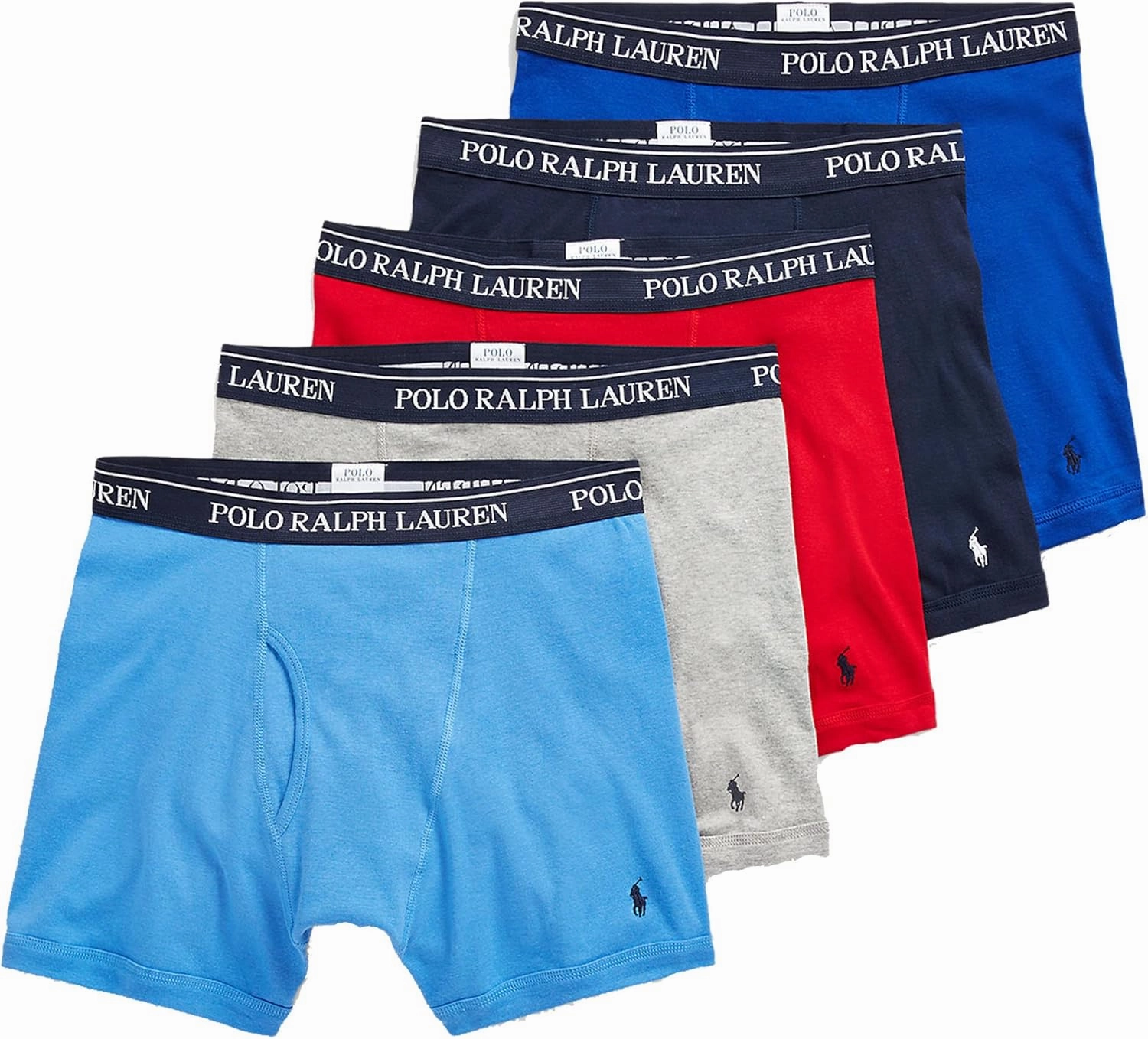 Polo Ralph Lauren Men's Classic Fit Cotton Boxer Briefs 5 Pack