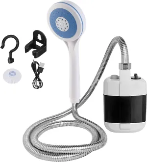 Portable Shower ABS Electric Battery Powered Camping Shower Pump for Outdoor Use