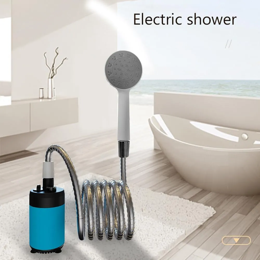 Portable Shower Camping Outdoor Shower Handheld Electric Shower Battery Powed Compact Handheld able Camping Showerhead
