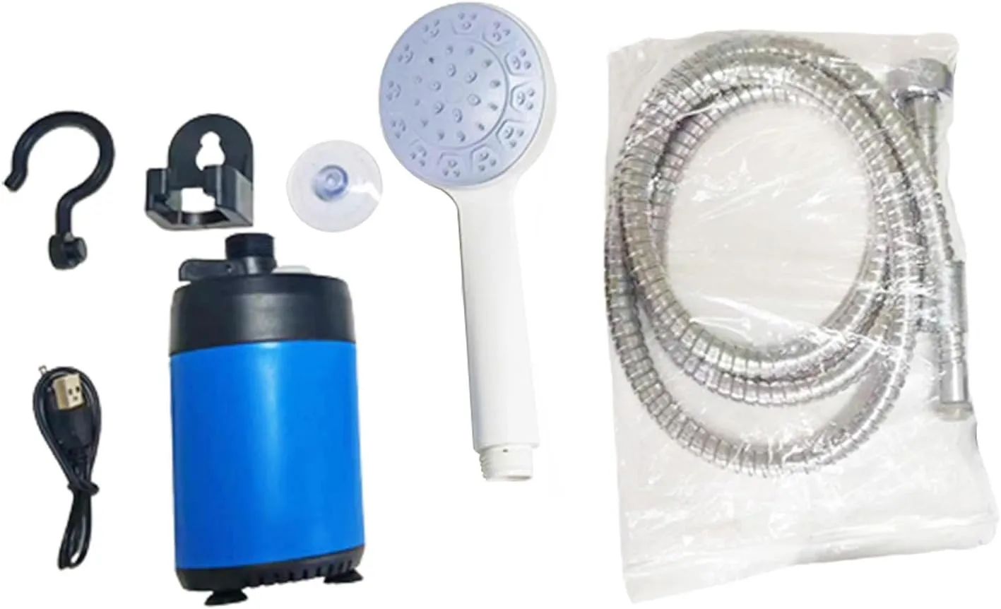 Portable Shower Camping Outdoor Shower Handheld Electric Shower Battery Powed Compact Handheld able Camping Showerhead