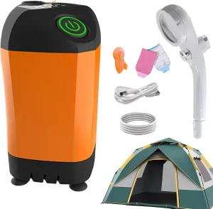 Portable Shower - Camping Shower Bag, Electric Shower Pump | Detachable Handheld Showerhead, Compact And Lightweight Design Perfect In Outdoor Adventures, Beach Washing, And Pet Cleaning During Travel