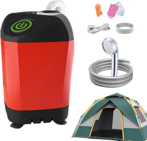 Portable Shower - Camping Shower Bag, Electric Shower Pump | Detachable Handheld Showerhead, Compact And Lightweight Design Perfect In Outdoor Adventures, Beach Washing, And Pet Cleaning During Travel