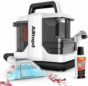 Portable Carpet & Upholstery Spot Cleaner Machine, Powerful Suction&Deep Cleaning Cleaner Machine for Area Rugs, Carpet, Couch, Car, Pets, with Brushhead and Solution