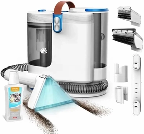 Portable Carpet Cleaner Machine, Carpet Shampooer, 15Kpa Upholstery Cleaner with 3 Tools, 54oz Large Water Tank, 16.4ft Power Cord, Spot and Stain Deep Cleaner for Rug, Couches, Car, Aquamarine