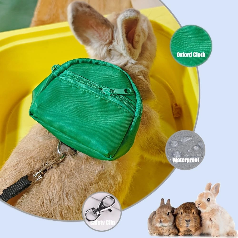 Portable Guinea Pig Backpack with Small Bag Harness and Leash Set, Space Capsule Bubble Pet Carrier Cage Travel for Rabbit, Bearded Dragon, Sugar Glider (Yellow, Backpack Bag)