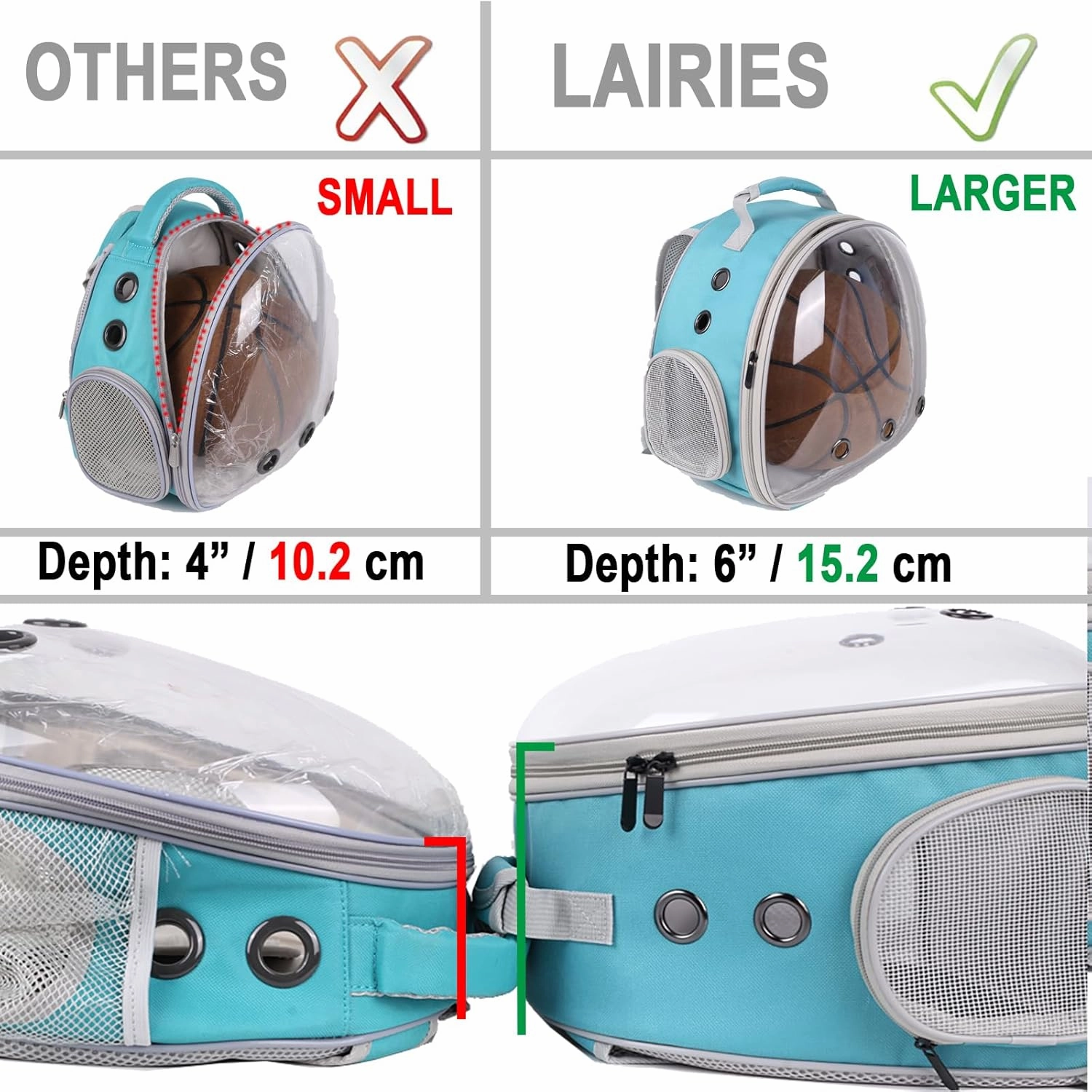 Portable Guinea Pig Backpack with Small Bag Harness and Leash Set, Space Capsule Bubble Pet Carrier Cage Travel for Rabbit, Bearded Dragon, Sugar Glider (Yellow, Backpack Bag)