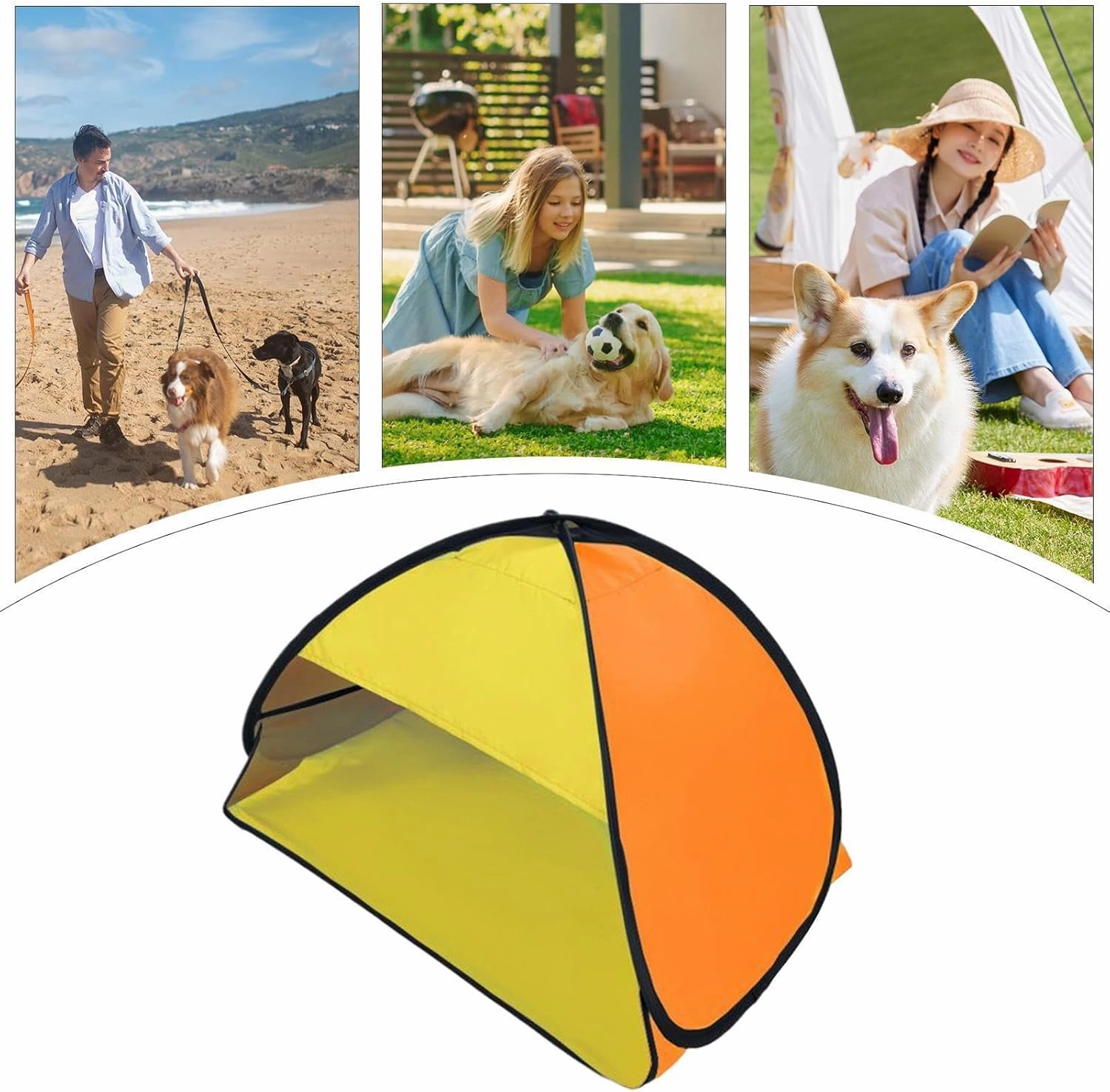 Portable Instant Head Tent, UV Blocking Beach Head Canopy, Easy Setup Automatic Sun Shelters for Outdoor Hiking Picnic Sunbathing Fishing