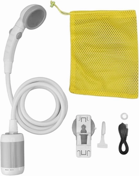 Portable Shower Set,Camping Outdoor Shower Camp Shower Head Handheld Camping for Hiking Beach Pet Cleaning(Silver Grey)