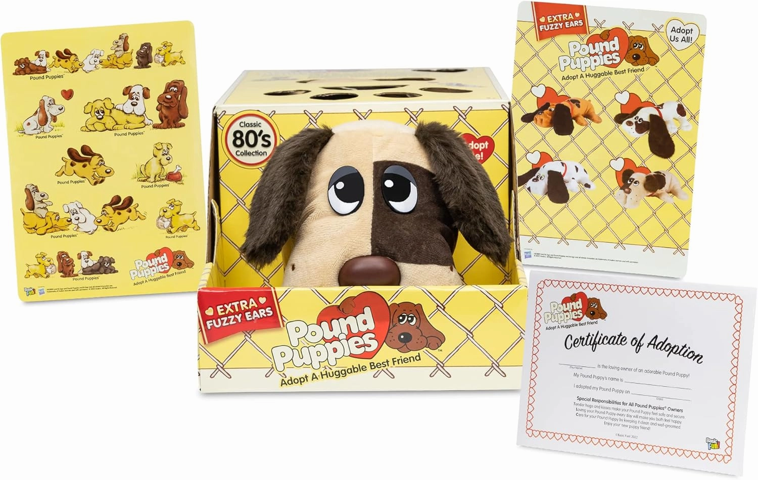 POUND PUPPIES Classic Plush - Light Brown with Brown (Short Fuzzy Ears)