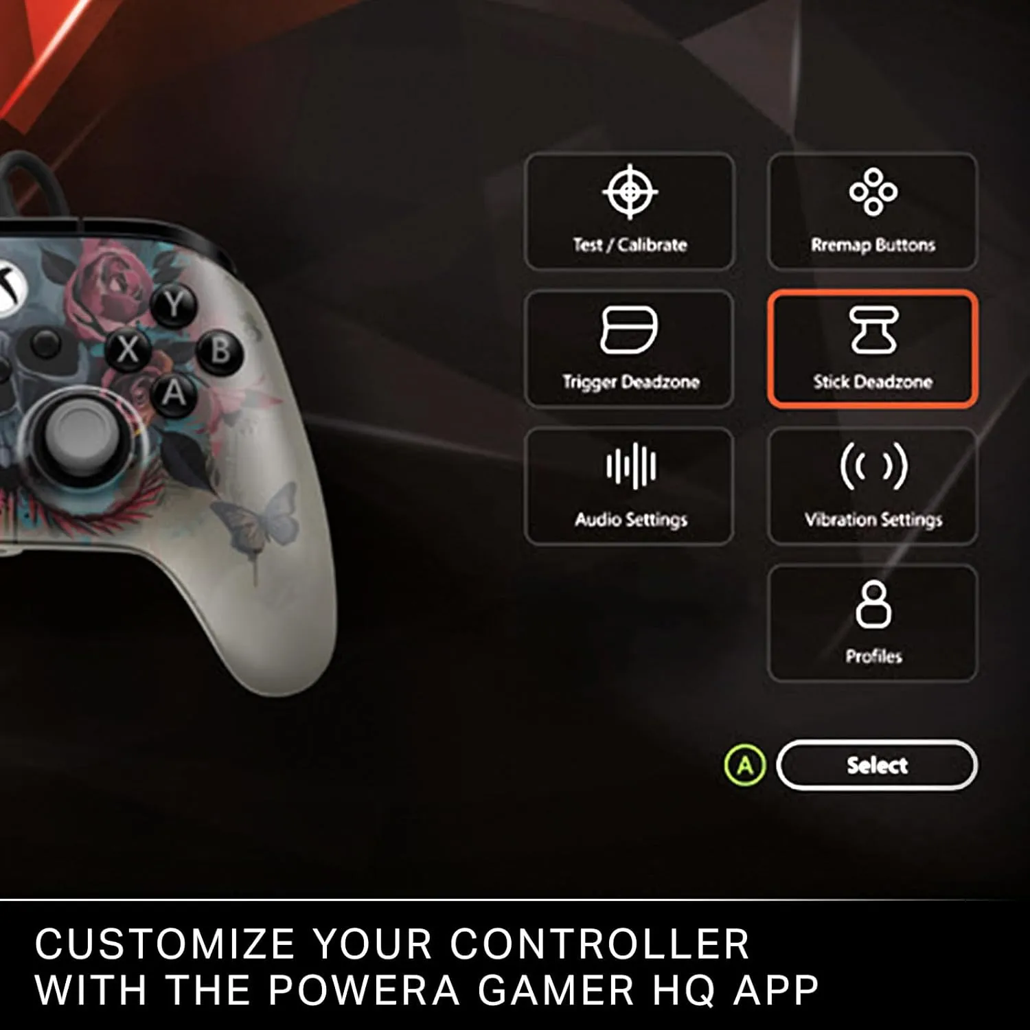 PowerA Advantage Plus Wired Controller for Xbox Series X|S - Bloom & Gloom, officially licensed, adjustable height thumbsticks, hall effect, mappable buttons, works with Xbox One and Windows 10/11 PC