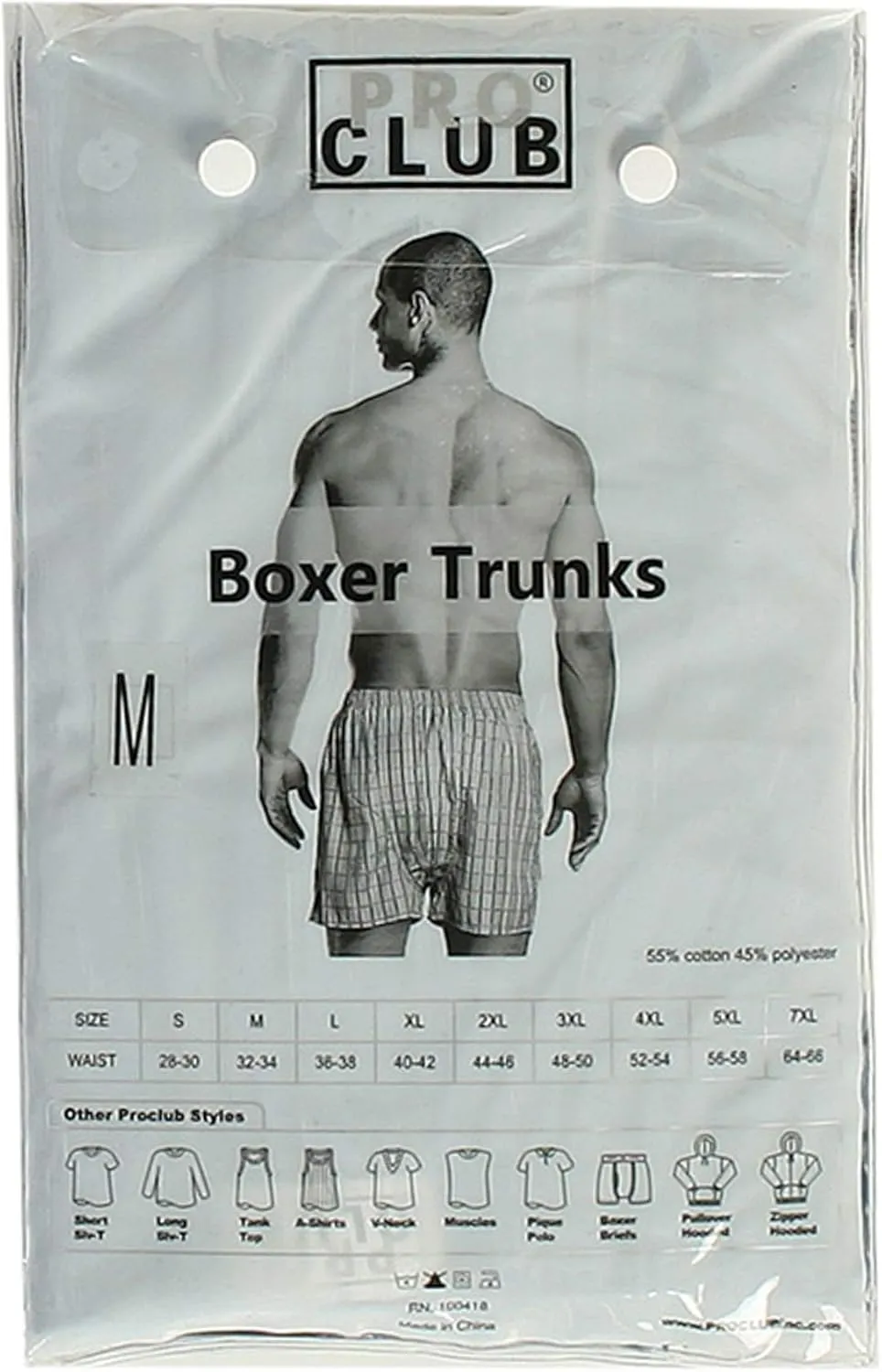Pro Club Men's 2-Pack Classic Woven Boxers, Mix Colors