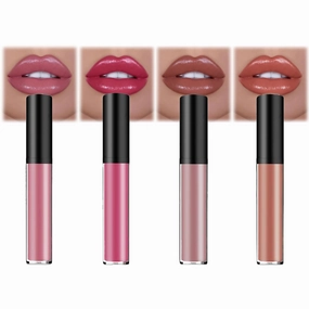 Probablei Lassi Lips Staining Lip Oil, Lassi Lips Staining Long-Lasting Moisturizing Lip Oil, Smooth Application, Long-Lasting Color (Set-B, 4 Pcs)