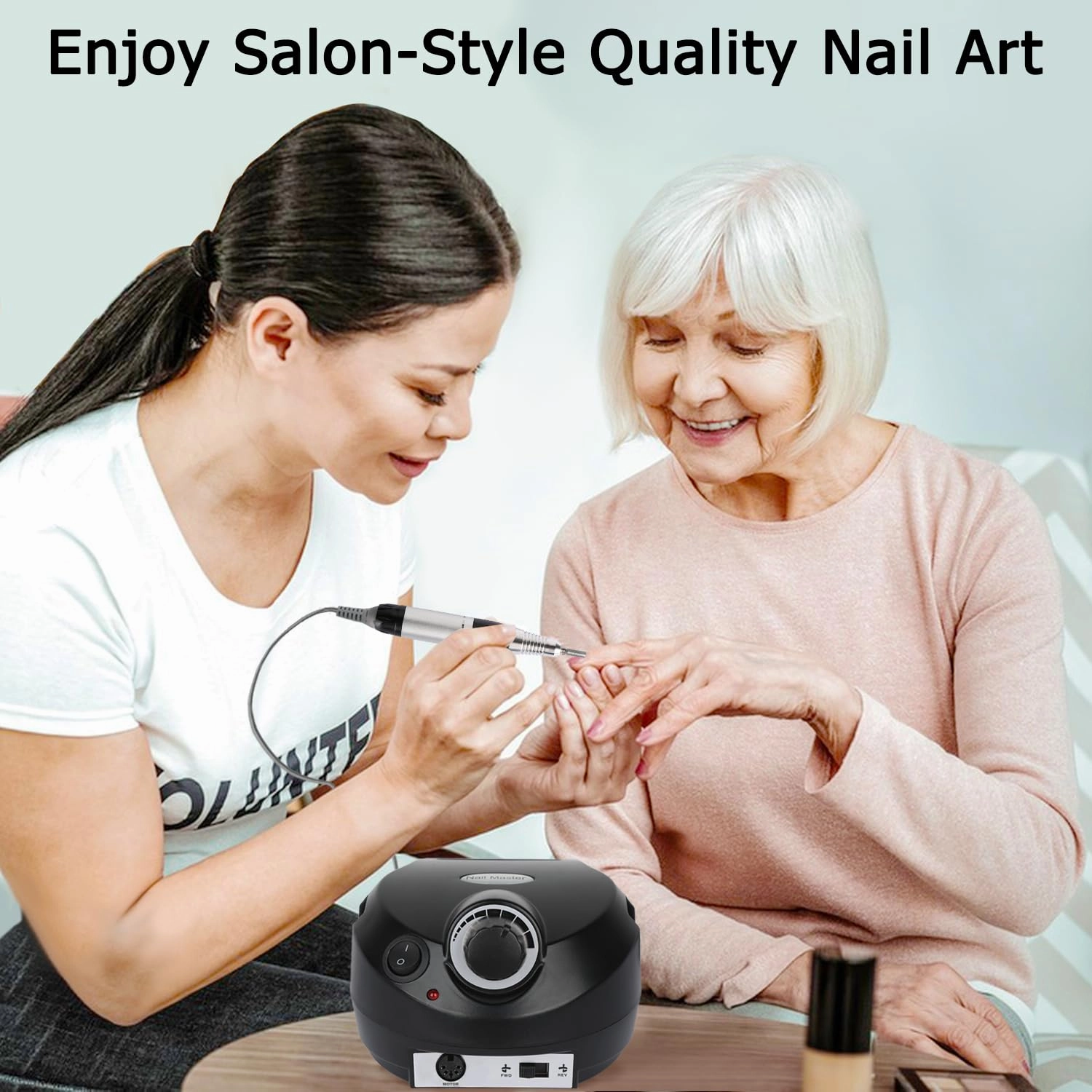 Professional Nail Drill with Pedal Black Nail Drill Set 30000 RPM Electric Nail File with Foot Pedal Nail Grinder E File NailDrill for Acrylic Nails Gel Nail Filer Electric for Home Or Salon