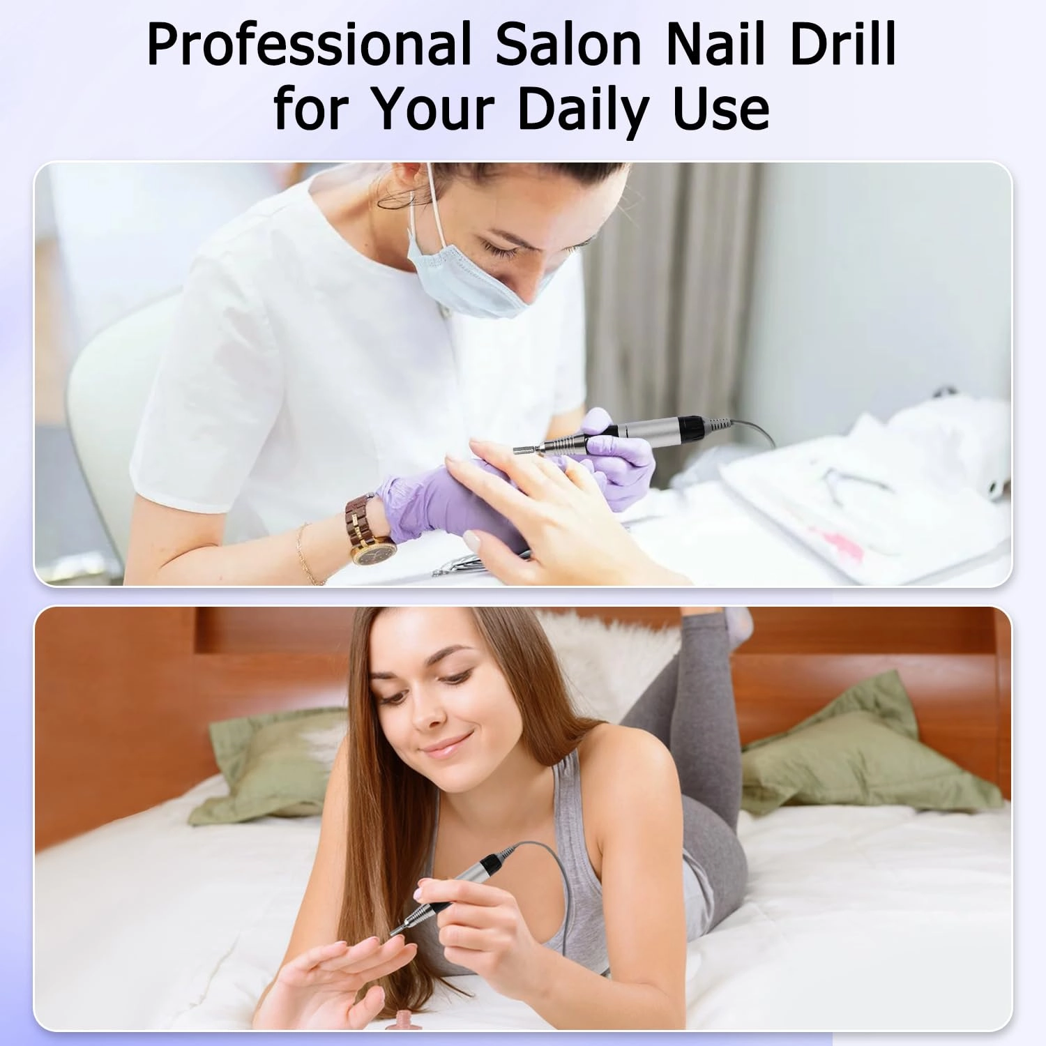 Professional Nail Drill with Pedal Black Nail Drill Set 30000 RPM Electric Nail File with Foot Pedal Nail Grinder E File NailDrill for Acrylic Nails Gel Nail Filer Electric for Home Or Salon