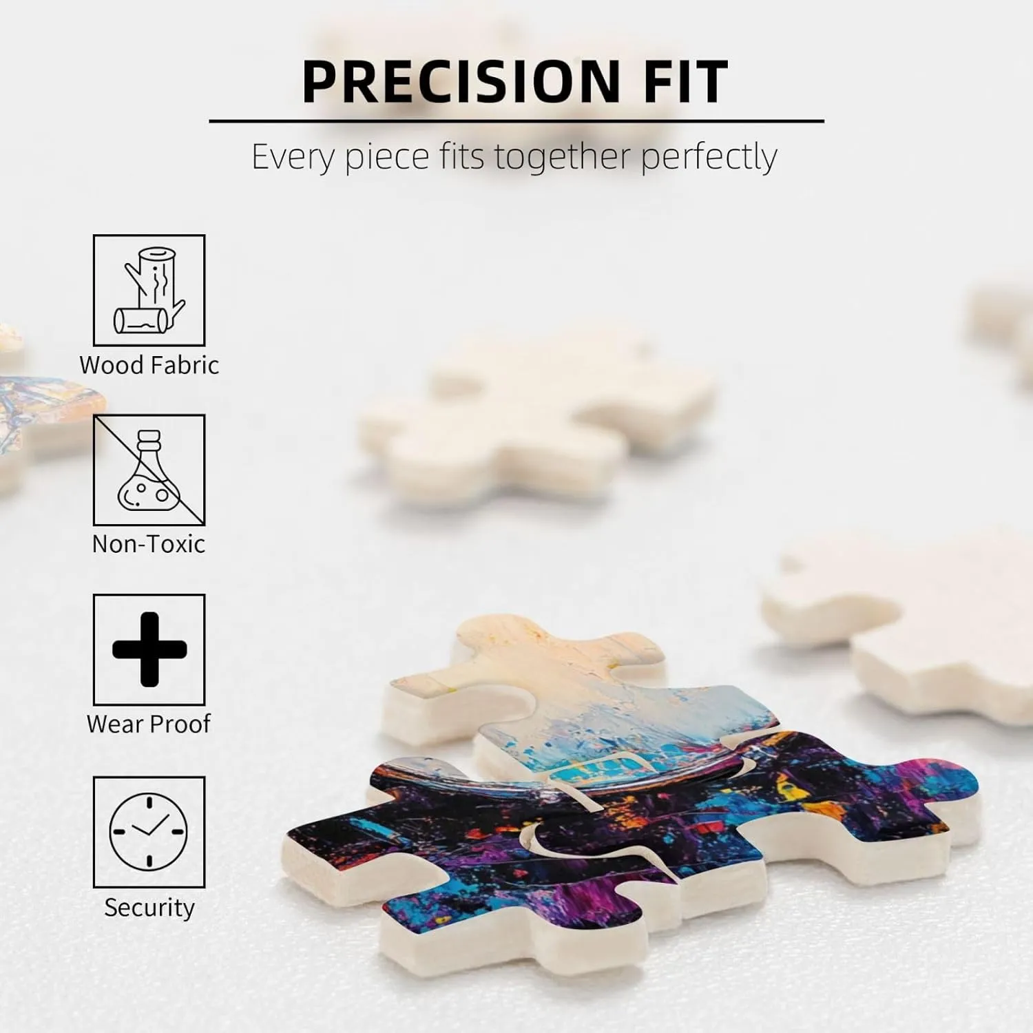 Puzzle with 500 Pieces, Exquisite Drum Set, Ideal Choice for Musical Instrument Lovers, Wooden Jigsaw for Adults, Oil Painting Style Design, Decorate Home Walls, Unique Artwork