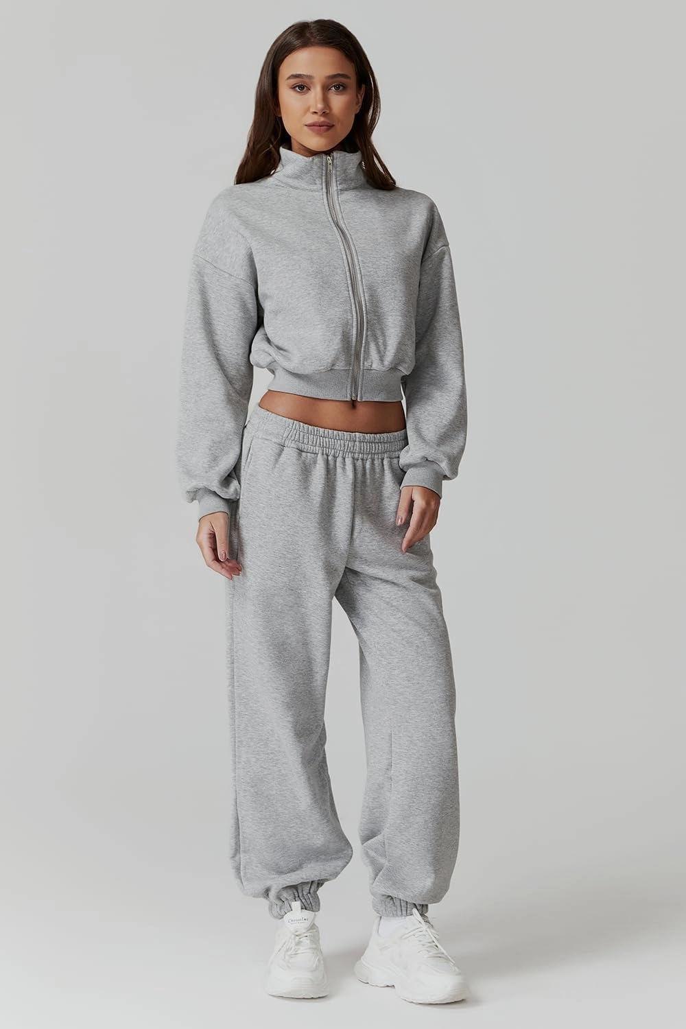 QINSEN Womens 2 Piece Oufits Full Zip Jacket Long Sleeve Sweatsuits Fleece Lounge Tracksuit with Joggers
