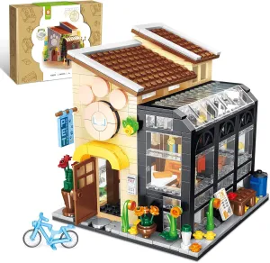 QLT Book Store Building Set,Friends House Create Elegance and Warmth Environment, Nice Gift with Beautiful Gift Box for Girls 6-12 and Building Blocks Lover (589 Pcs)