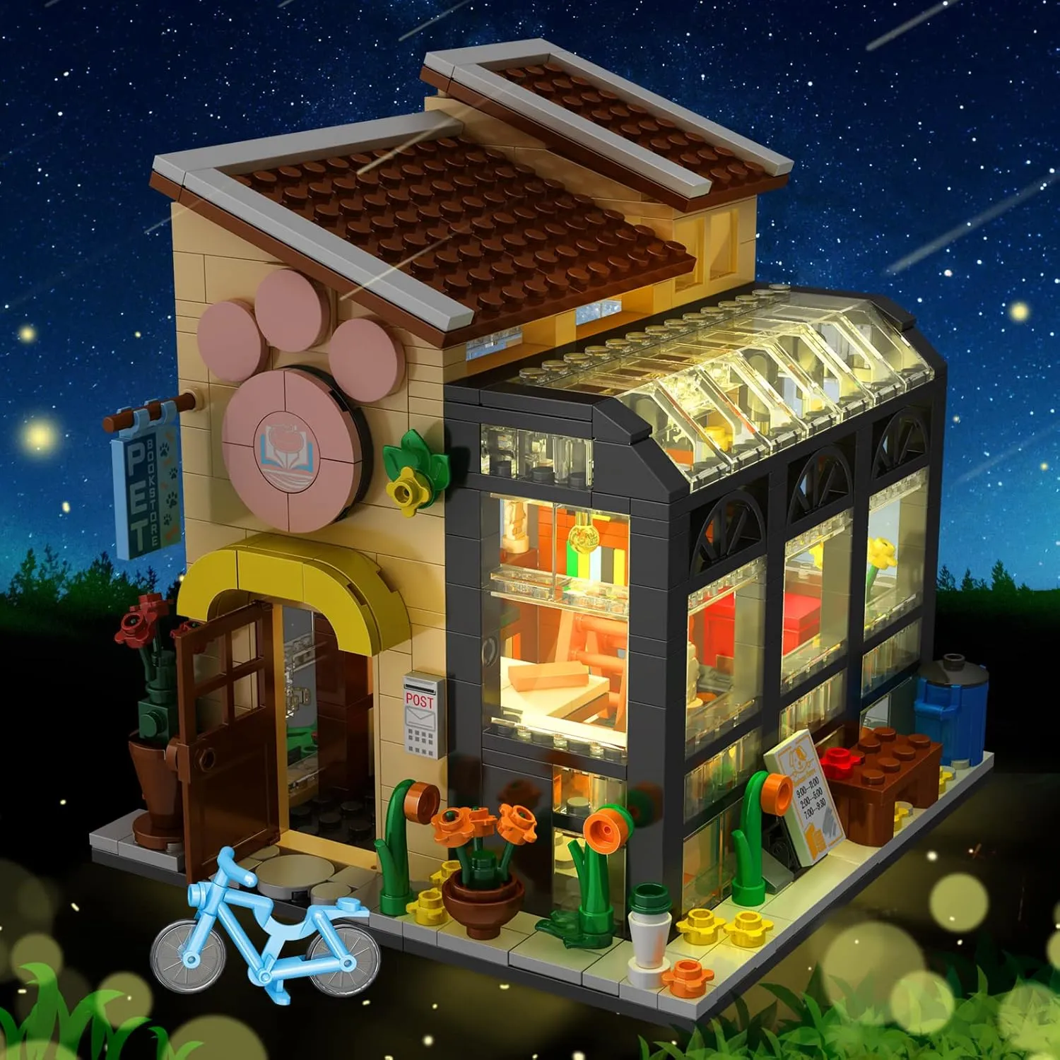 QLT Book Store Building Set,Friends House Create Elegance and Warmth Environment, Nice Gift with Beautiful Gift Box for Girls 6-12 and Building Blocks Lover (589 Pcs)