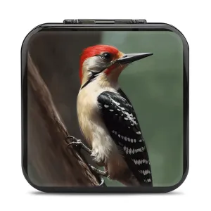 QMNBTES Woodpecker Switch Game Case Switch Game Holder Cartridge Case Storage 24 Games & 2 Micro Sd Card Slots, Travel Carry Cases, Portable Games Card Storage, Hard Shell, Buckle Closure