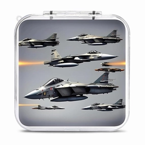 QMNBTES Aircraft Fighter Jets Switch Game Case Switch Game Holder Cartridge Case Storage 12 Games & 2 Micro Sd Card Slots, Travel Carry Cases, Portable Games Card Storage, Hard Shell, Buckle Closure