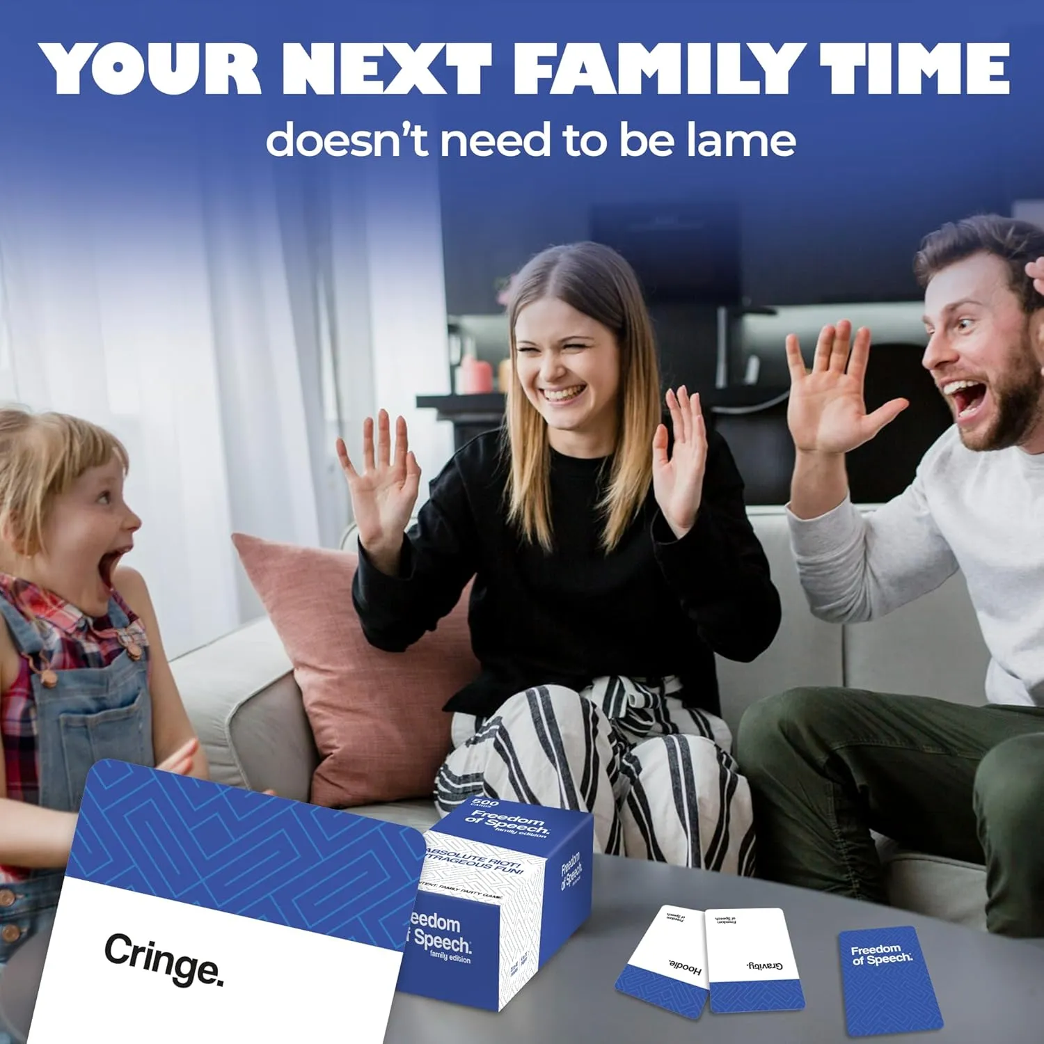 QUOKKA Freedom of Speech Card Board Game - Family Edition - Fast-Paced | Guess The Word | Easy to Play - Party Game for Game Night