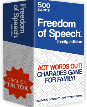 QUOKKA Freedom of Speech Card Board Game - Family Edition - Fast-Paced | Guess The Word | Easy to Play - Party Game for Game Night