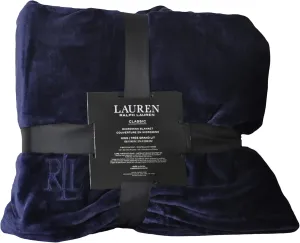 Ralph Lauren Micro Mink Blanket - Navy- King Micromink classic
