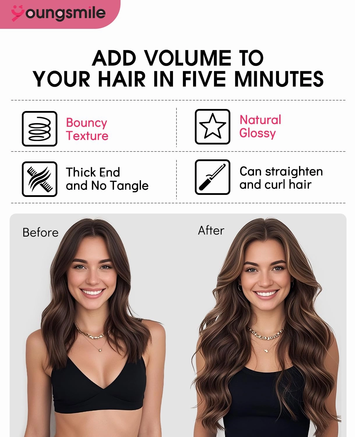 Real Hair Clip in Extensions #10/27/27 Ash Blonde with Bleach Blonde Human Hair Extensions Clip in, Soft Silk Straight,Double Weft, 140g 7 Pieces 14inch (7C#10/27/27-14inch)