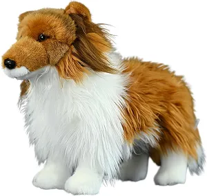 Realistic Shetland Sheepdog Stuffed Animal Plush - Ultra-Soft Shelties Dog Toy, Hypoallergenic Cuddle Companion for Home Decor and Gifts