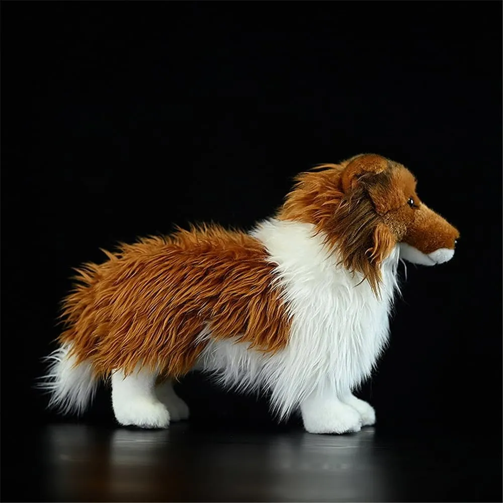 Realistic Shetland Sheepdog Stuffed Animal Plush - Ultra-Soft Shelties Dog Toy, Hypoallergenic Cuddle Companion for Home Decor and Gifts