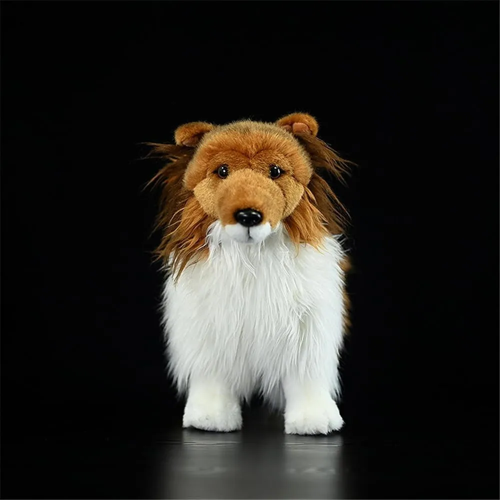 Realistic Shetland Sheepdog Stuffed Animal Plush - Ultra-Soft Shelties Dog Toy, Hypoallergenic Cuddle Companion for Home Decor and Gifts
