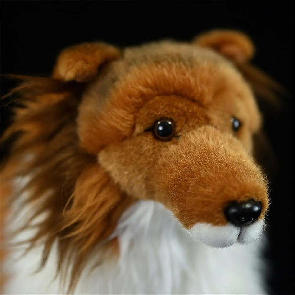 Realistic Shetland Sheepdog Stuffed Animal Plush - Ultra-Soft Shelties Dog Toy, Hypoallergenic Cuddle Companion for Home Decor and Gifts