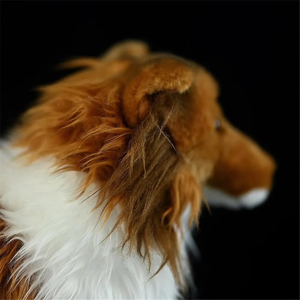 Realistic Shetland Sheepdog Stuffed Animal Plush - Ultra-Soft Shelties Dog Toy, Hypoallergenic Cuddle Companion for Home Decor and Gifts