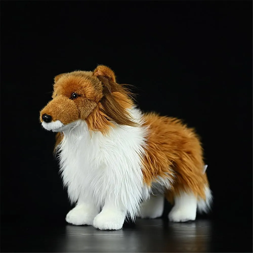Realistic Shetland Sheepdog Stuffed Animal Plush - Ultra-Soft Shelties Dog Toy, Hypoallergenic Cuddle Companion for Home Decor and Gifts
