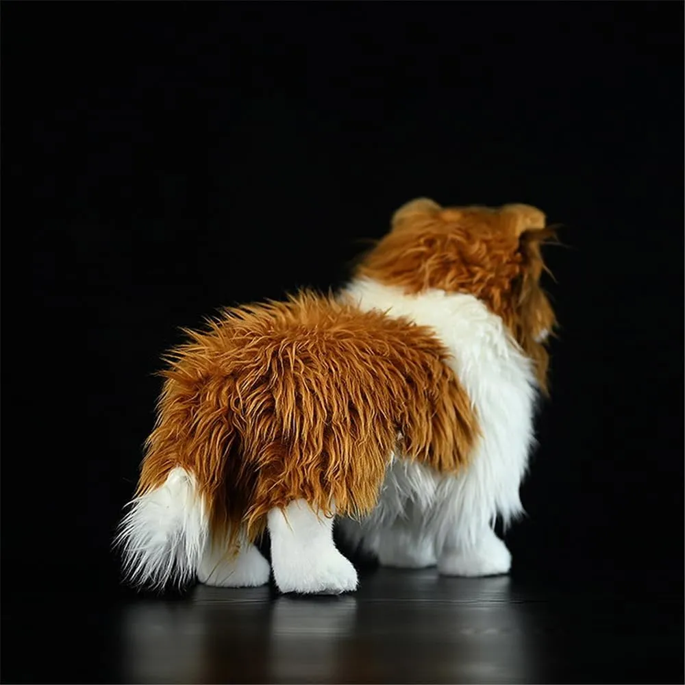 Realistic Shetland Sheepdog Stuffed Animal Plush - Ultra-Soft Shelties Dog Toy, Hypoallergenic Cuddle Companion for Home Decor and Gifts
