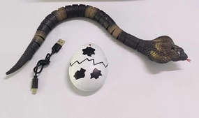 Remote Control Snake Toy, Realistic Fake RC Snake with Infrared Controller Smart Sensing Cat Toy Electric Animal Kids Prank Scary Toys