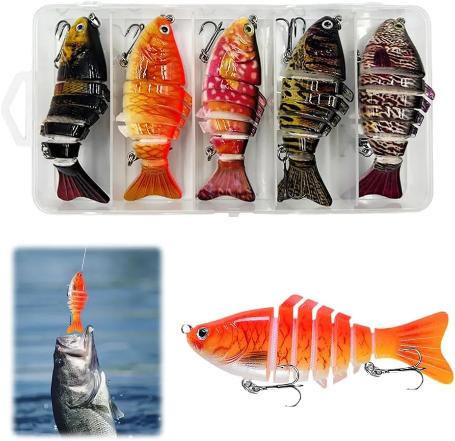 Robotic Fishing Lure, 2025 New 3D Swimming Bait for Freshwater & Saltwater, Swimming Lure for Bass Trout Walleye, Suitable for Beginners, Amateurs and Professionals