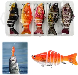 Robotic Fishing Lure, 2025 New 3D Swimming Bait for Freshwater & Saltwater, Swimming Lure for Bass Trout Walleye, Suitable for Beginners, Amateurs and Professionals