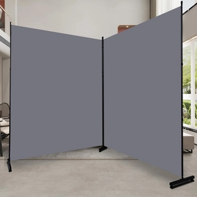 Room Divider 6FT 2 Panel Privacy Screen, 142'' Wide Fabric Indoor Room Divider Wall Divider for Room Separation, Portable Room Partitions and Dividers Freestanding Temporary Wall Room Separators