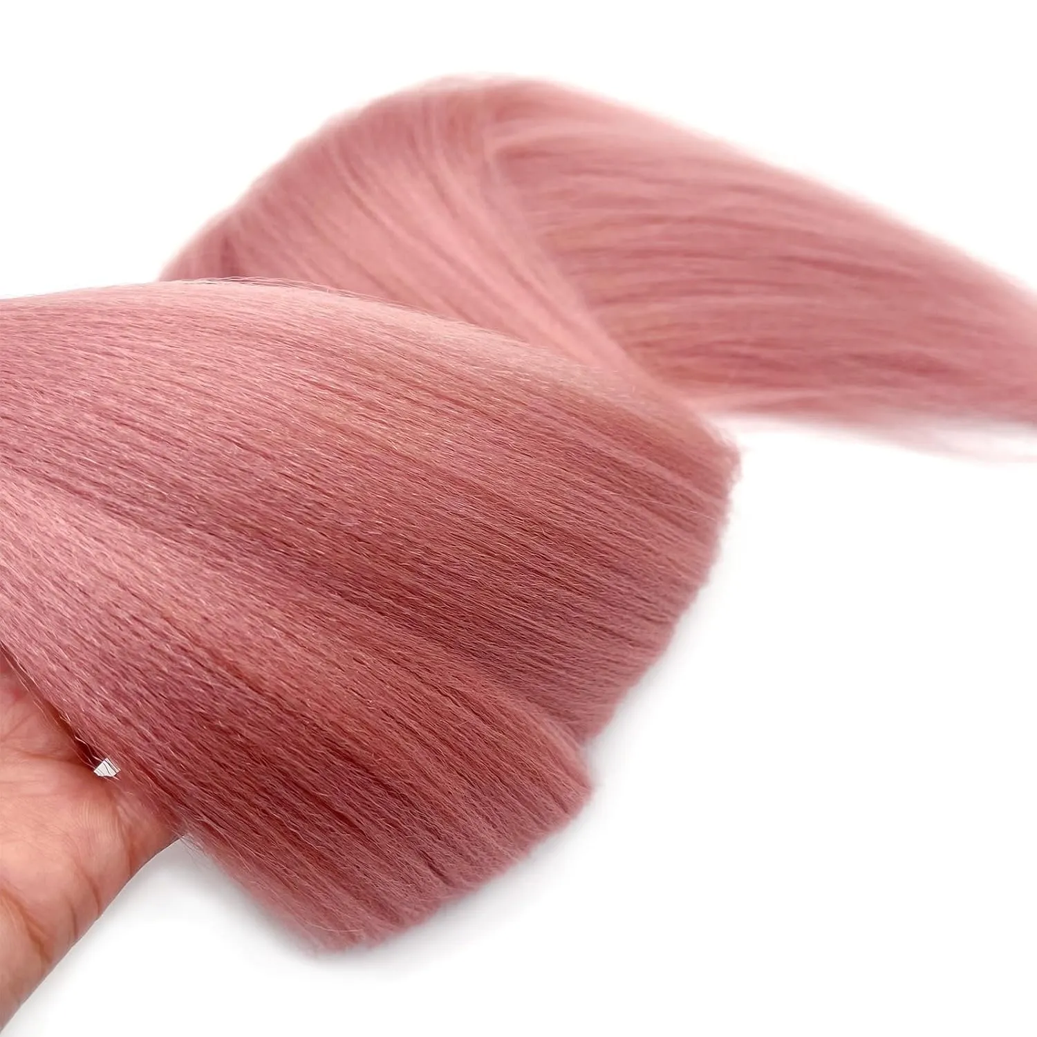 Rose Gold Braiding Hair Extensions for Braids Kanekalo Braiding Hair Pre Stretched Kids Knotless Jumbo Colored Prestretched Braiding Hair 26 inch 6 Bundles