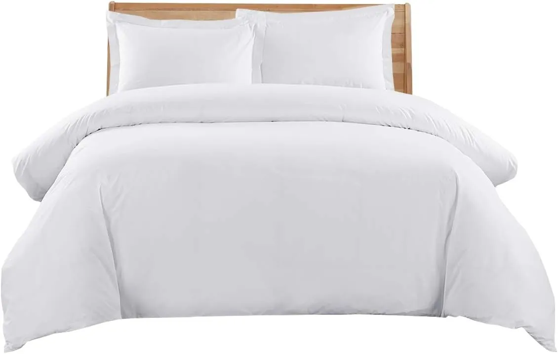 Royal Tradition 8PC Heavyweight Flannel Bed in a Bag -King Size- Solid White (Duvet Cover Set with Matching Bed Sheets) Including White Down Alternative Comforter