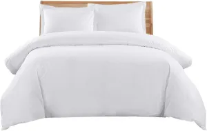 Royal Tradition 8PC Heavyweight Flannel Bed in a Bag -King Size- Solid White (Duvet Cover Set with Matching Bed Sheets) Including White Down Alternative Comforter