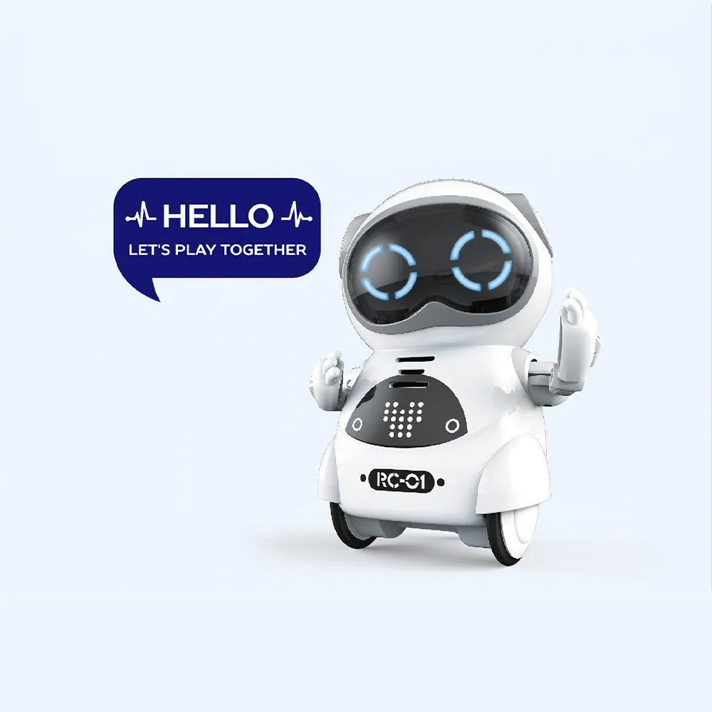 Royaleva Pocket RC Robot - Interactive Mini Toy with Dance, Sing, Talk Features