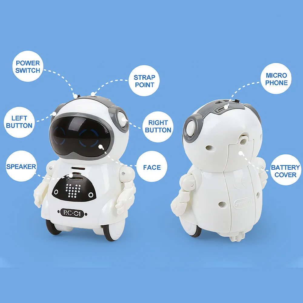Royaleva Pocket RC Robot - Interactive Mini Toy with Dance, Sing, Talk Features