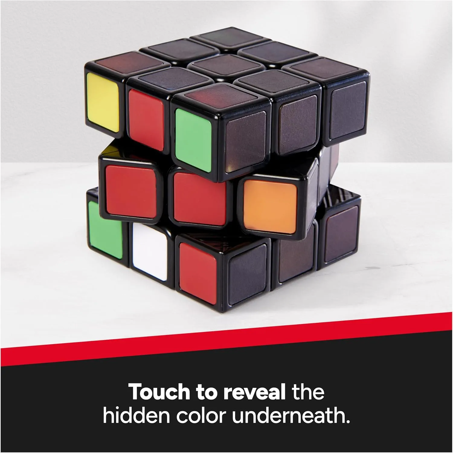 Rubik’s Cube, Phantom, 3x3 Cube Advanced Technology Difficult 3D Puzzle Travel Game Stress Relief Fidget Toy Activity Cube for Adults & Kids Ages 8 