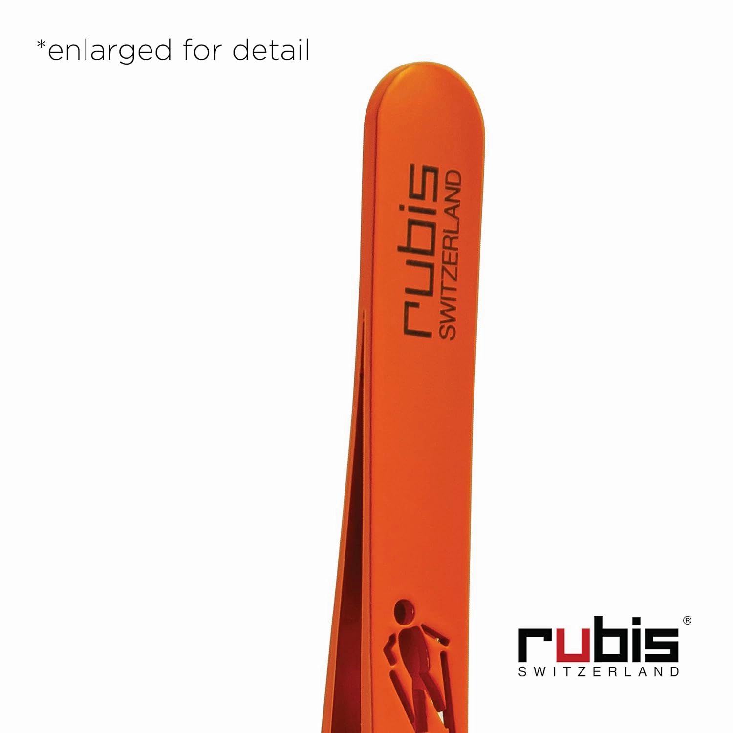 Rubis Classic Ski Jumper Stainless Steel Slanted Tweezers for Precise Eyebrows and Hair Removal, The Emoji Collection,1K131S, Orange